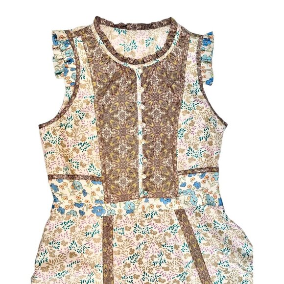 Marc By Marc Jacobs Folklore Boho Chic Silk Floral Print Dress Sz 4-6 Small - Picture 6 of 8